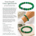8 mm Faceted Green Agate Bracelet with Silver-Tone Spacer & Green Zirconia Charm 8 mm Faceted Green Agate Bracelet with Silver-Tone Spacer & Green Zirconia Charm