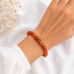 8 mm Carnelian Bracelet with Gold-Tone Spacer