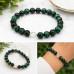 8 mm Green Tiger's Eye Bracelet with Czech Crystal