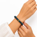 8 mm Blue Tiger's Eye Bracelet with Gold Stainless Steel Spacer