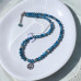 6 mm Blue Apatite Necklace with Tree of Life Charm 6 mm Blue Apatite Necklace with Tree of Life Charm