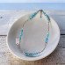 Faceted Turquoise Coin Bead Choker - 15 Inches Faceted Turquoise Coin Bead Choker - 15 Inches