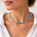 Faceted Turquoise Coin Bead Choker - 15 Inches Faceted Turquoise Coin Bead Choker - 15 Inches