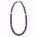 12 mm Purple Cat’s Eye and 10 mm Amethyst Necklace - 21 inch 12 mm Purple Cat’s Eye and 10 mm Amethyst Necklace - 21 inch