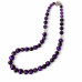 12 mm Purple Cat’s Eye and 10 mm Amethyst Necklace - 21 inch 12 mm Purple Cat’s Eye and 10 mm Amethyst Necklace - 21 inch