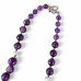 12 mm Purple Cat’s Eye and 10 mm Amethyst Necklace - 21 inch 12 mm Purple Cat’s Eye and 10 mm Amethyst Necklace - 21 inch