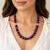 12 mm Purple Cat’s Eye and 10 mm Amethyst Necklace - 21 inch 12 mm Purple Cat’s Eye and 10 mm Amethyst Necklace - 21 inch