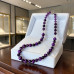 12 mm Purple Cat’s Eye and 10 mm Amethyst Necklace - 21 inch 12 mm Purple Cat’s Eye and 10 mm Amethyst Necklace - 21 inch