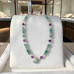 8 mm Fluorite and Opalite Necklace with Faceted Jade Moon - 19 inch 8 mm Fluorite and Opalite Necklace with Faceted Jade Moon - 19 inch