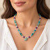 8 mm Fluorite and Opalite Necklace with Faceted Jade Moon - 19 inch 8 mm Fluorite and Opalite Necklace with Faceted Jade Moon - 19 inch