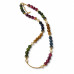 8 mm Multicolour Tourmaline with Czech Crystal Necklace - 18 inch 8 mm Multicolour Tourmaline with Czech Crystal Necklace - 18 inch