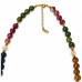 8 mm Multicolour Tourmaline with Czech Crystal Necklace - 18 inch 8 mm Multicolour Tourmaline with Czech Crystal Necklace - 18 inch