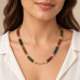 8 mm Multicolour Tourmaline with Czech Crystal Necklace - 18 inch 8 mm Multicolour Tourmaline with Czech Crystal Necklace - 18 inch