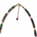 6 mm Faceted Tourmaline with Czech Crystal Infinity Necklace - 16 inch