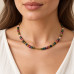 6 mm Faceted Tourmaline with Czech Crystal Infinity Necklace - 16 inch