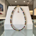6 mm Faceted Tourmaline with Czech Crystal Infinity Necklace - 16 inch