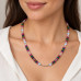 6 mm Tourmaline, Opalite and Czech Crystal Necklace - 18 inch