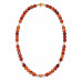 8 mm Carnelian with Czech Crystal Necklace - 18 inch 8 mm Carnelian with Czech Crystal Necklace - 18 inch