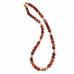 8 mm Carnelian with Czech Crystal Necklace - 18 inch 8 mm Carnelian with Czech Crystal Necklace - 18 inch