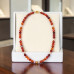 8 mm Carnelian with Czech Crystal Necklace - 18 inch 8 mm Carnelian with Czech Crystal Necklace - 18 inch