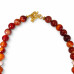 8 mm Carnelian with Czech Crystal Necklace - 18 inch 8 mm Carnelian with Czech Crystal Necklace - 18 inch