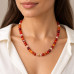 8 mm Carnelian with Czech Crystal Necklace - 18 inch 8 mm Carnelian with Czech Crystal Necklace - 18 inch