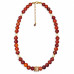 10 mm Carnelian with Zirconia Necklace - 18 inch 10 mm Carnelian with Zirconia Necklace - 18 inch