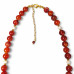 10 mm Carnelian with Zirconia Necklace - 18 inch 10 mm Carnelian with Zirconia Necklace - 18 inch