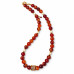 10 mm Carnelian with Zirconia Necklace - 18 inch 10 mm Carnelian with Zirconia Necklace - 18 inch