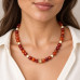 10 mm Carnelian with Zirconia Necklace - 18 inch 10 mm Carnelian with Zirconia Necklace - 18 inch