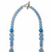 12 mm Aquamarine and Blue Cat’s Eye Necklace - 22 inch 12 mm Aquamarine and Blue Cat’s Eye Necklace - 22 inch