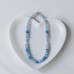 12 mm Aquamarine and Blue Cat’s Eye Necklace - 22 inch 12 mm Aquamarine and Blue Cat’s Eye Necklace - 22 inch