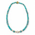 6 mm and 8 mm Faceted Greenish Agate and Czech Crystal Necklace — 17 inch 6 mm and 8 mm Faceted Greenish Agate and Czech Crystal Necklace — 17 inch