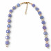 8 mm Aquamarine and Czech Crystal Key Necklace - 17 inch 8 mm Aquamarine and Czech Crystal Key Necklace - 17 inch