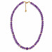 6 mm Amethyst Necklace with Faceted Amethyst Heart - 16 inch 6 mm Amethyst Necklace with Faceted Amethyst Heart - 16 inch