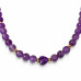 6 mm Amethyst Necklace with Faceted Amethyst Heart - 16 inch 6 mm Amethyst Necklace with Faceted Amethyst Heart - 16 inch