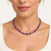 6 mm Amethyst Necklace with Faceted Amethyst Heart - 16 inch 6 mm Amethyst Necklace with Faceted Amethyst Heart - 16 inch