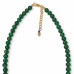 8 mm Green Agate Necklace with Sun Charm - 18 inch 8 mm Green Agate Necklace with Sun Charm - 18 inch