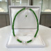 6 mm Oval Jade Necklace with Czech Crystals and Silver-Tone Accents - 17 inch 6 mm Oval Jade Necklace with Czech Crystals and Silver-Tone Accents - 17 inch