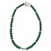 8 mm Jade Necklace with Stainless Steel Accents - 18 inch 8 mm Jade Necklace with Stainless Steel Accents - 18 inch