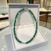 8 mm Jade Necklace with Stainless Steel Accents - 18 inch 8 mm Jade Necklace with Stainless Steel Accents - 18 inch