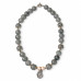 12 mm Jade Necklace with Shell Charm - 16 inch 12 mm Jade Necklace with Shell Charm - 16 inch