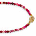 6 mm Pink Lace Agate Maple Leaf Choker Necklace - 15 inch 6 mm Pink Lace Agate Maple Leaf Choker Necklace - 15 inch