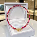 6 mm Pink Lace Agate Maple Leaf Choker Necklace - 15 inch 6 mm Pink Lace Agate Maple Leaf Choker Necklace - 15 inch