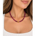 6 mm Pink Tiger’s Eye Necklace with Gold-Tone Charm – 16 inch