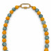 Green and Yellow Jade Flower Necklace – 19 inch Green and Yellow Jade Flower Necklace – 19 inch