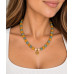 Green and Yellow Jade Flower Necklace – 19 inch Green and Yellow Jade Flower Necklace – 19 inch