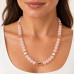 10 mm Rose Quartz and Czech Crystal Moon Necklace — 19 inch 10 mm Rose Quartz and Czech Crystal Moon Necklace — 19 inch
