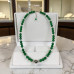8 mm Green Jade and Shell Necklace — 19 inch 8 mm Green Jade and Shell Necklace — 19 inch