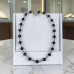 8 mm Faceted Blue Goldstone and Hematite Necklace — 19 Inches 8 mm Faceted Blue Goldstone and Hematite Necklace — 19 Inches